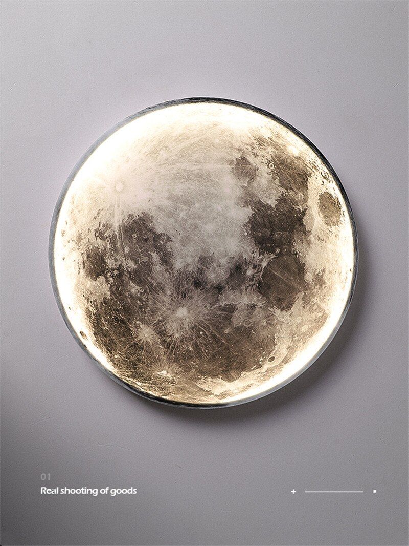 Universe Moon Bedroom Wall Lamp 220V Ceiling Wall Light Living Room Inside Home Decor Modern Design Nordic Background Fixtures