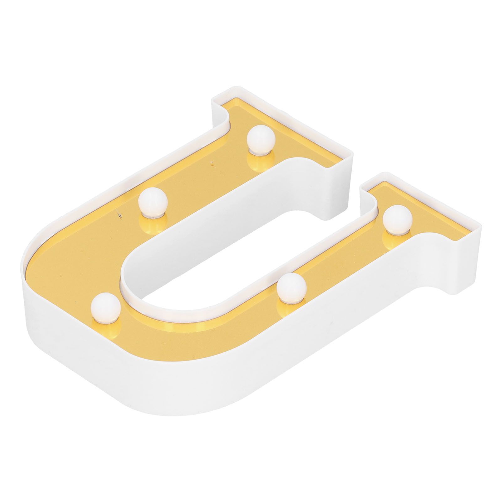 U Letter Lamp Portability Warm White Plastic Light Up Sign Indoor Lighting For