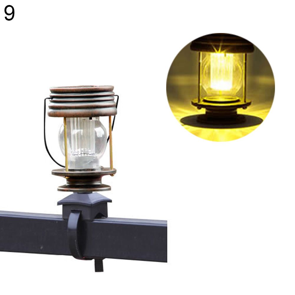 Solar LED Light Lantern Garden Patio Pathway Pavilion Hanging/Stake/Tie Up Lamp