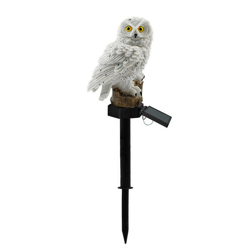 Owl Solar Light With Solar Led Panel Fake Owl Waterproof Solar Garden Lights Owl Ornament Animal Bird Outdoor Lamps