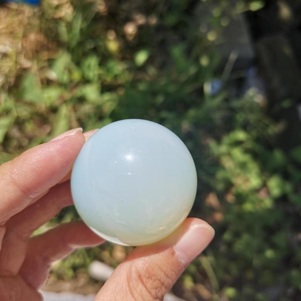 40mm Opal Gemstone Carved sphere Reiki Crafts Crystal Ball