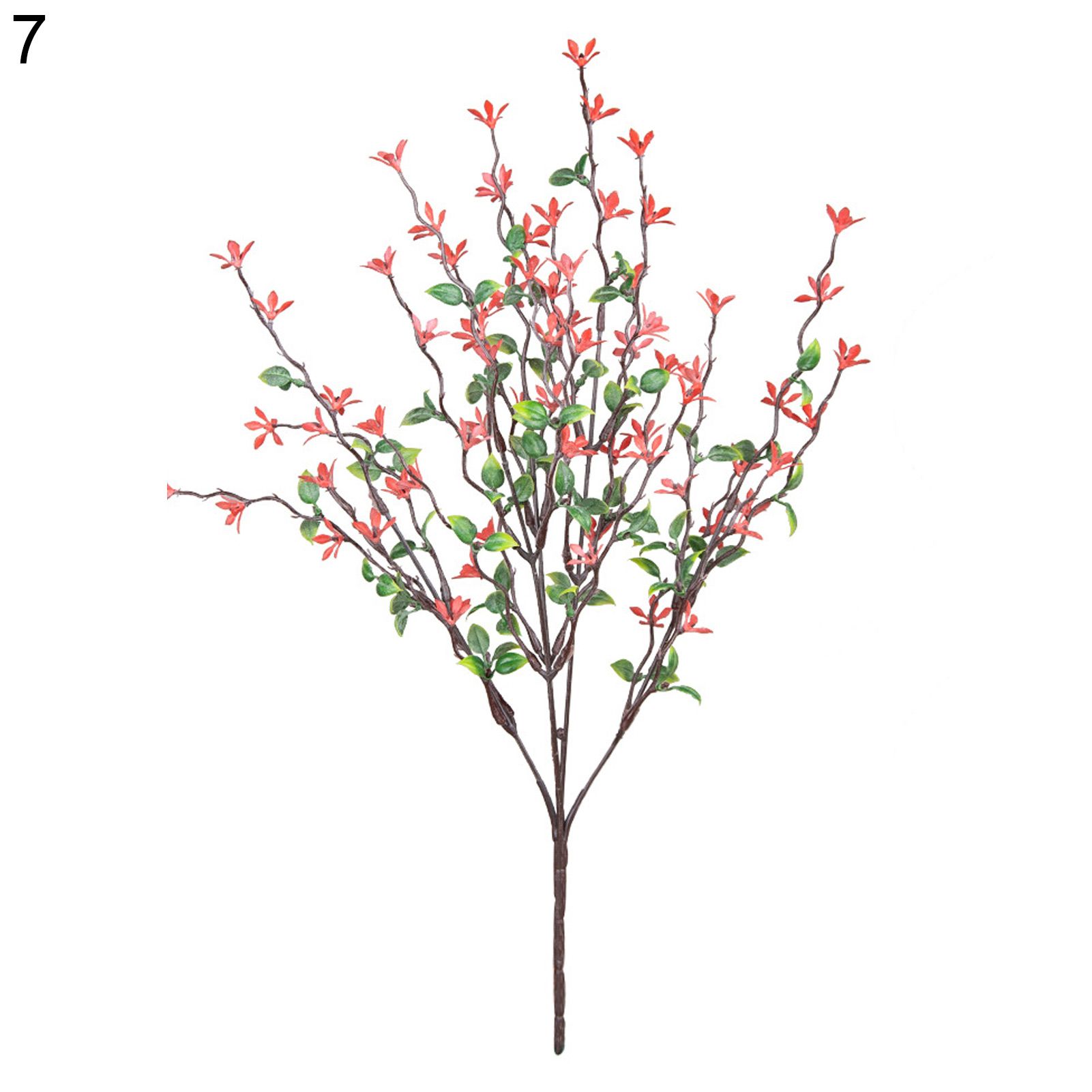 1 Branch Artificial Flower No Withering Charming Weather-resistant Elegant Realistic Faux Flower Branch Party Decor