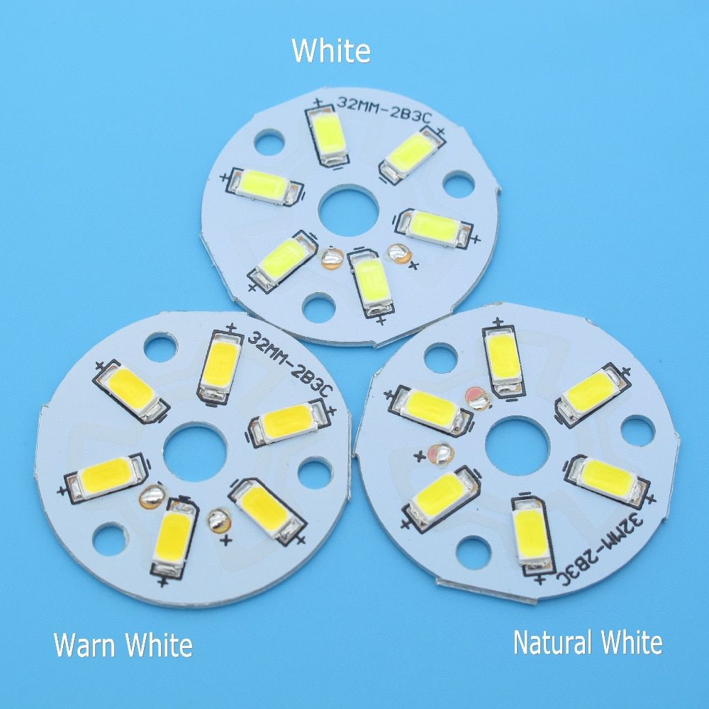 10pcs SMD5730 LED PCB 2W 3W 20mm 23mm 32mm 40mm 44mm We / Natural We / Warm We Light Source  for Led Bulb