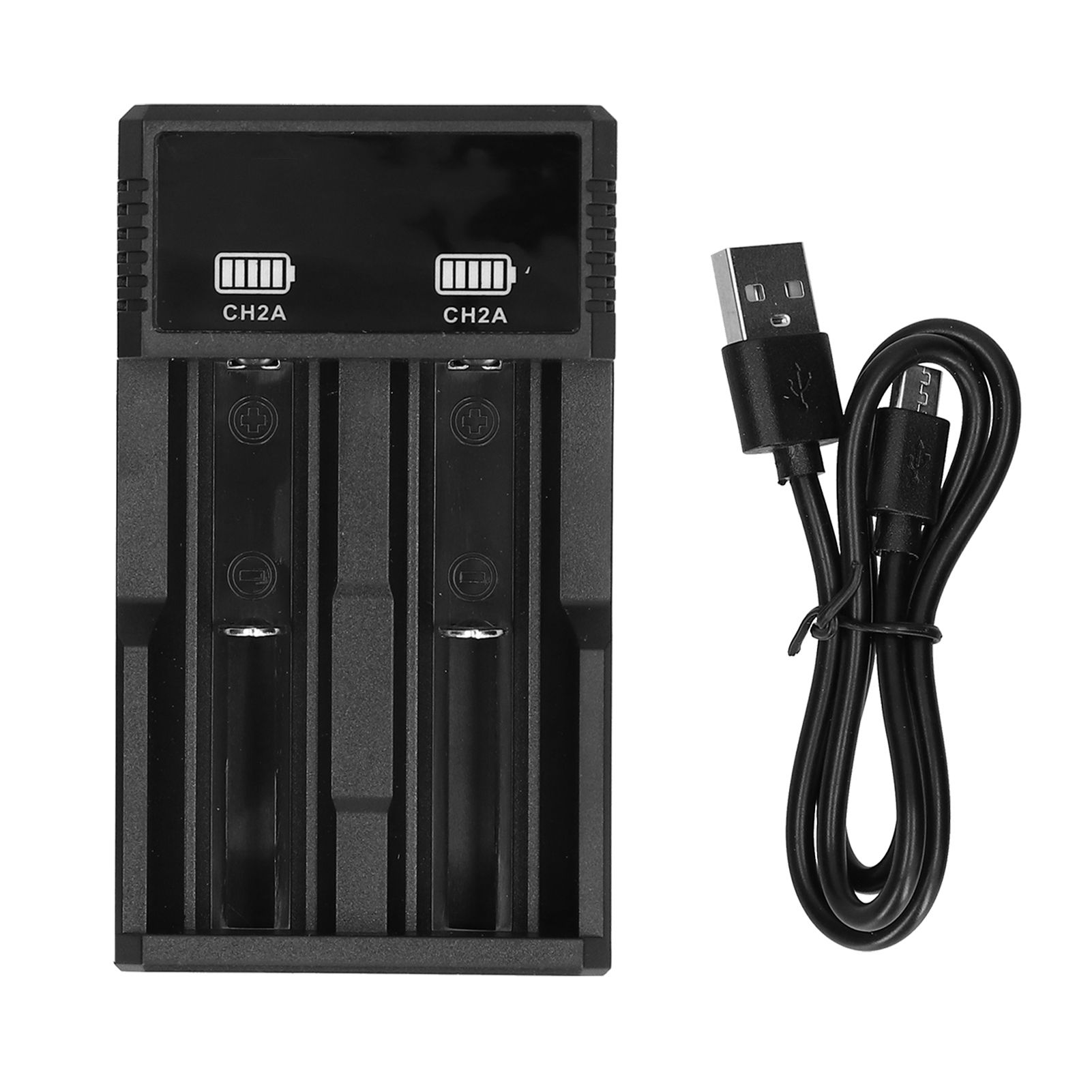 Universal Charger 2 BayB Rapid Charge W/Indicator Light For 18500 SS