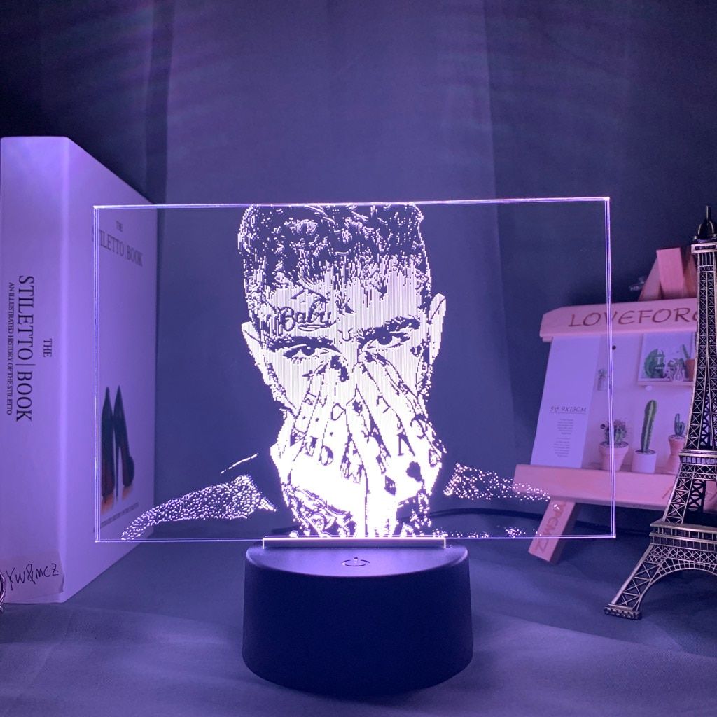 American Rapper Lil Peep Led Night Light for Home Decoration Colorful Nightlight Gift for Fans Dropshipping 3d Lamp Celebrity