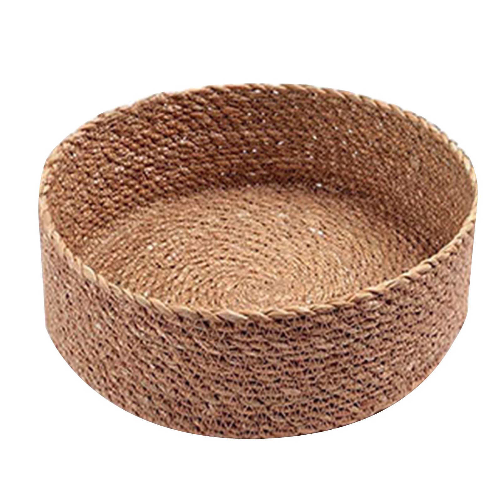 Storage Basket Large Capacity Eco-friendly Braid Fabric Smooth Edges Sundries Organizer Household Supplies