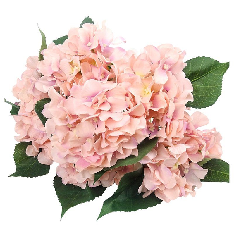 Artificial Flowers Silk 7 Big Head Hydrangea Bouquet for Wedding, Room, Home, Hotel, Party Decoration and Holiday Gift Pink