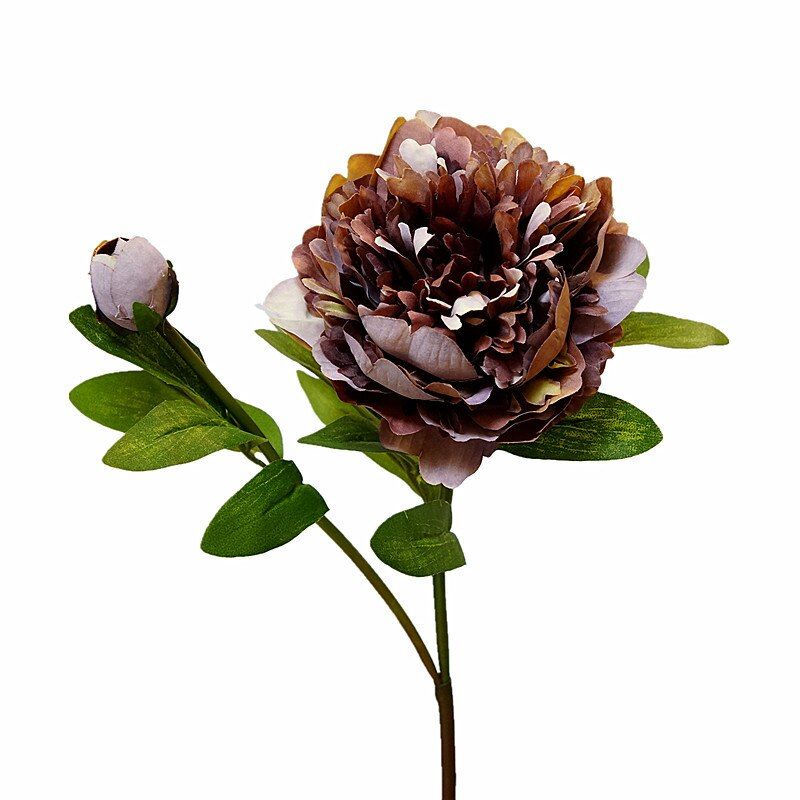 2 Heads Peony Artificial Flowers Silk Fake Palace Peony Bud Wedding flores Faux Artificial Flowers for Wedding Home Hotel Decor