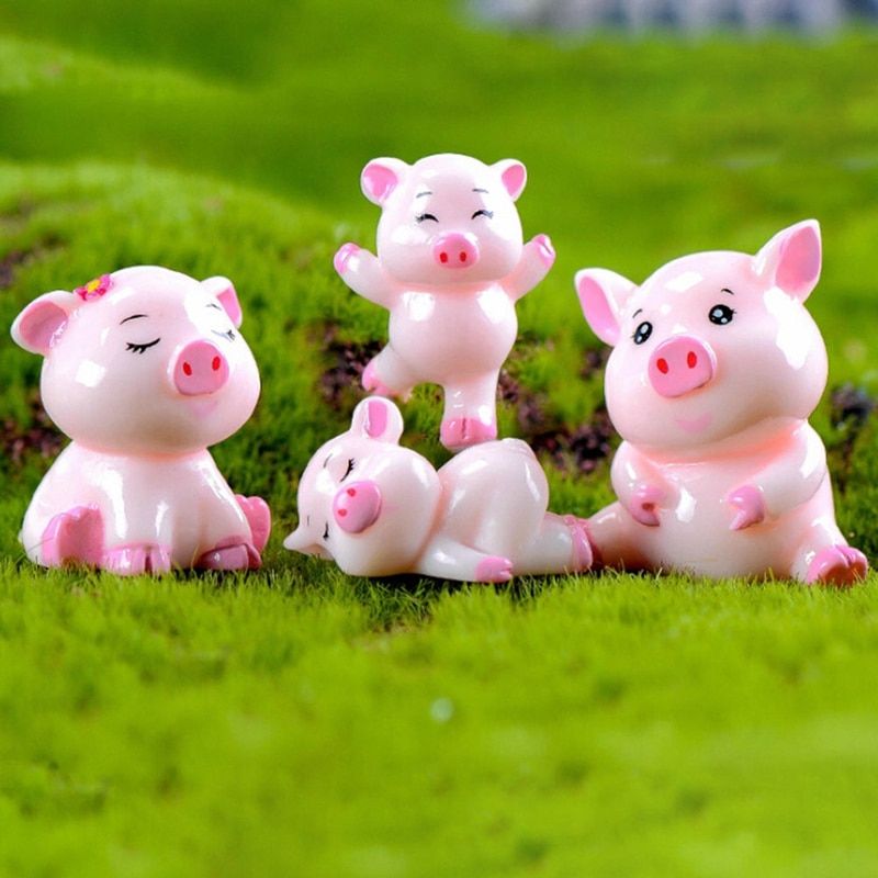 Resin s Rabbit Duck Miniatures Figurines Mini Craft Figurine  Pot Garden Ornament Miniature Fairy Garden Decor DIY
