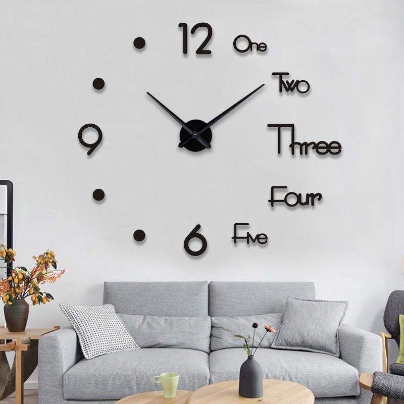 3D Diy Mirror Wall Clock