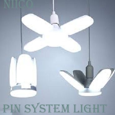 Foldable 4 Fan Blade LED Bulb Heavy Duty -(Wing Size-2 inch)