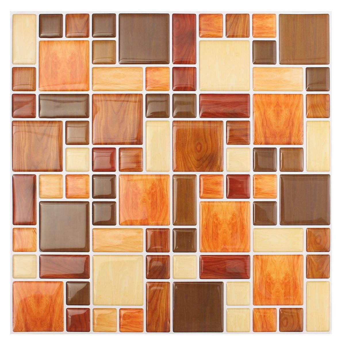 Home Decor Brick Mosaic Kitchen Bathroom Foil Beauty 3D Wallpaper Sticker Tile