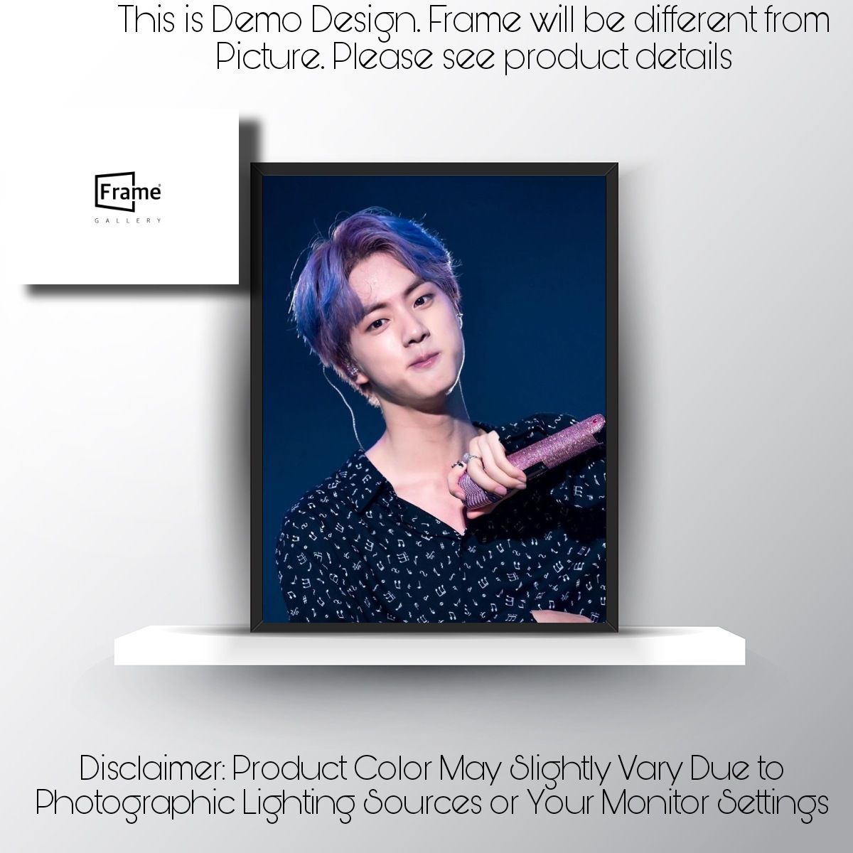 Kpop BTS Jin Wall Frame / BTS Kim Seok-jin Photo Frame for Home Decor