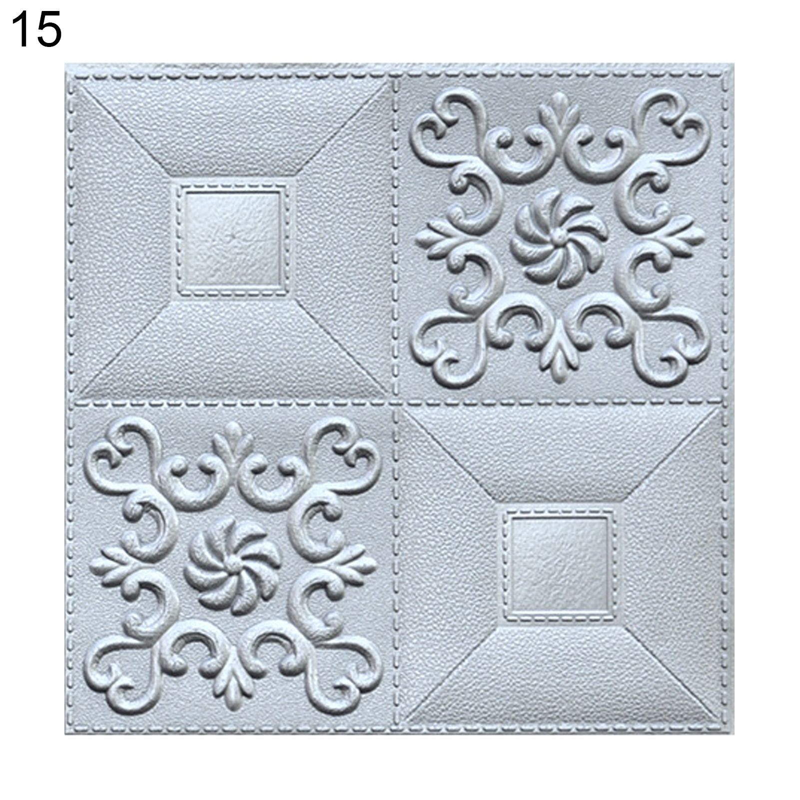 Wall Decor Easy to Peel 14 x 14 Inch Tile Interlocked Wall Decal