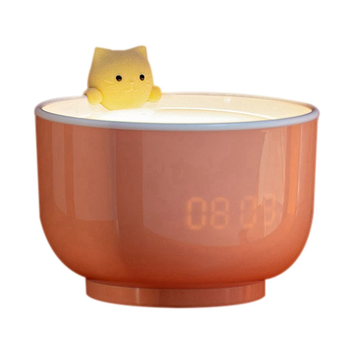 Alarm Light, Three Levels of Light Can Be Adjusted Freely. Cartoon Cat Alarm Clock Light for Girls, Bedroom