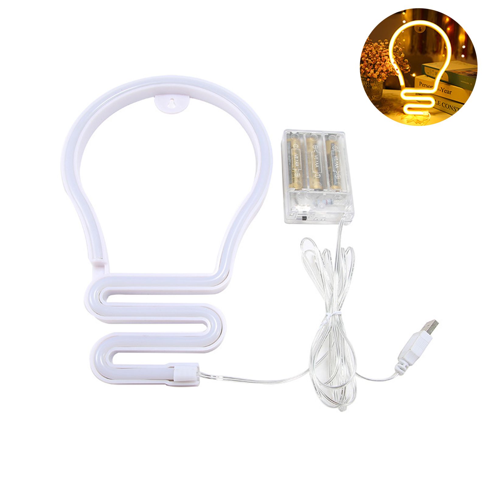 LED Light Romantic Colorful Plastic Bulb Shape LED Night Light for Home Decor
