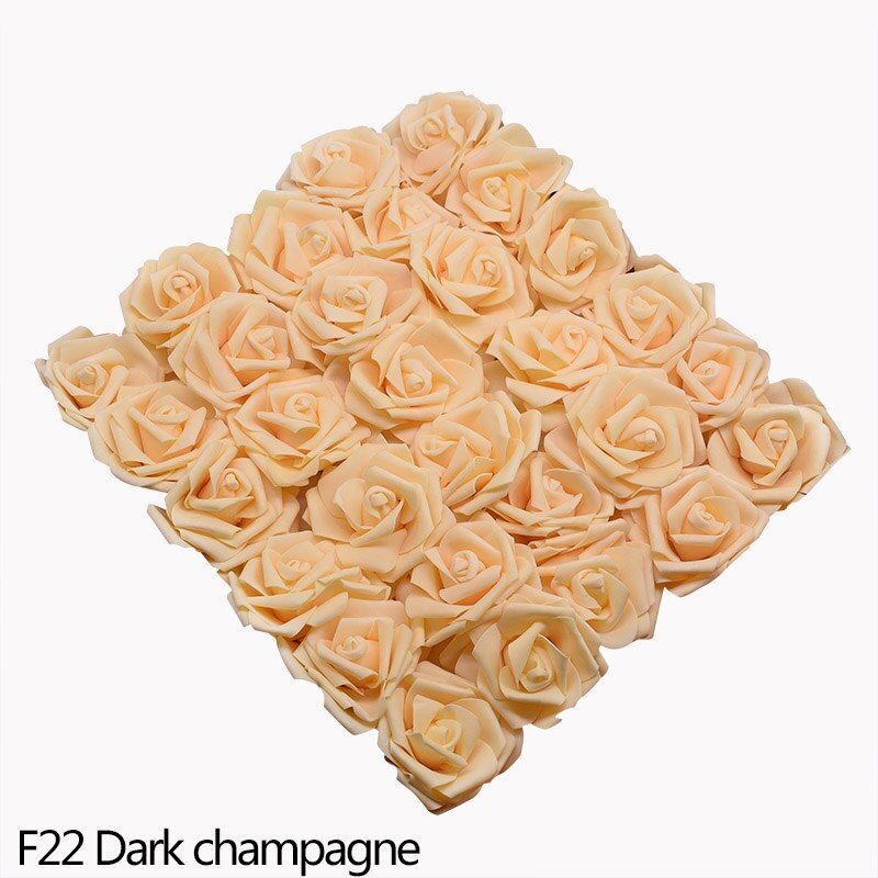 21 Colors 10 Heads Artificial PE Foam Rose Flowers Wedding Bride Bouquet DIY Home Decor Scrapbooking Fake Flower Supplies
