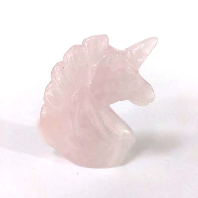 2 inch Natural Quartz GemStones Unicorn Handmade Carving Healing Gemstones for Gift or Decoration