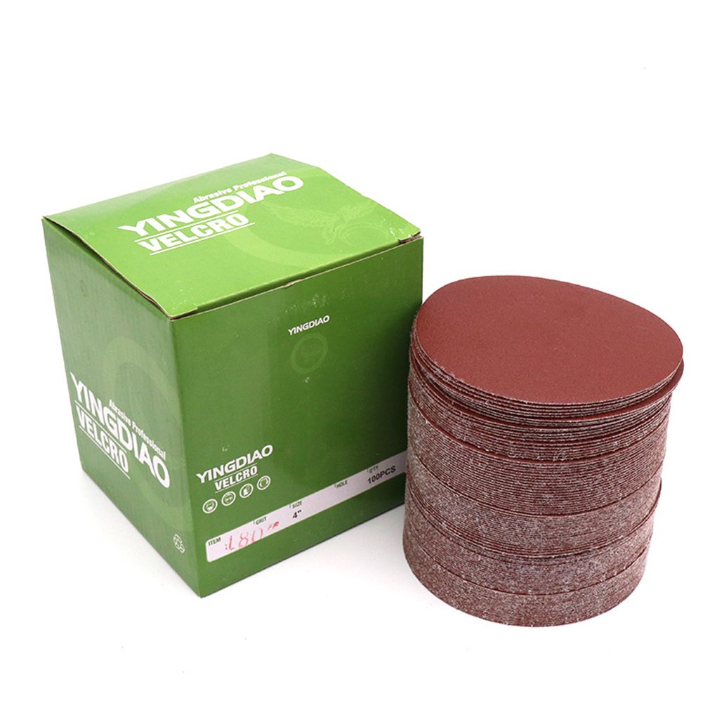 GC 100pcs 4-inch/100mm Sanding  Disc Sandpaper Sand Sheets Polish Sanding Pad For Woodworking Polishing Tools model