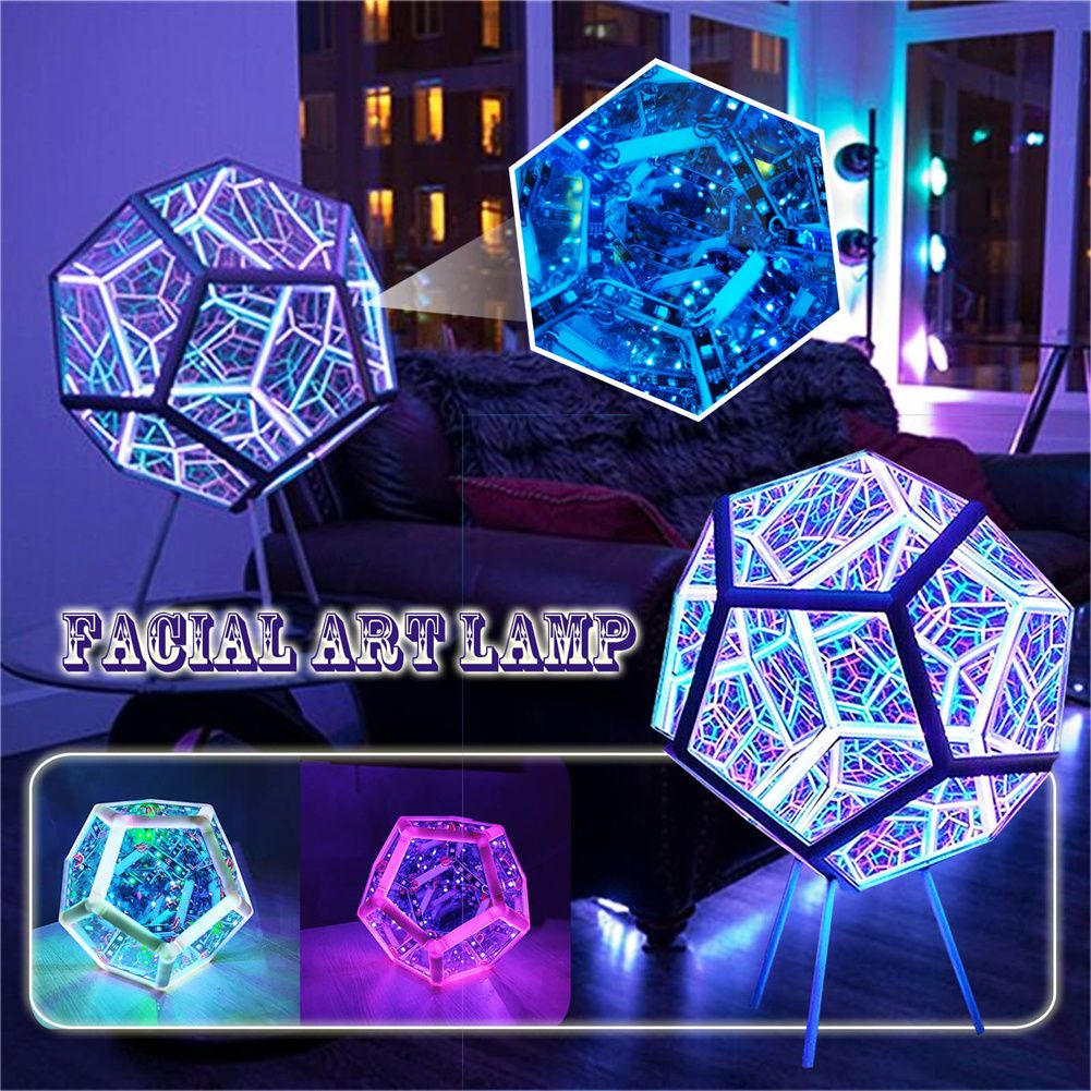 2021 Infinity Dodecahedron Creative Cool Color Art Light Night Light Christmas Decoration Lights Dream Light Starry Sky Lights Material：Plastic + Acrylic