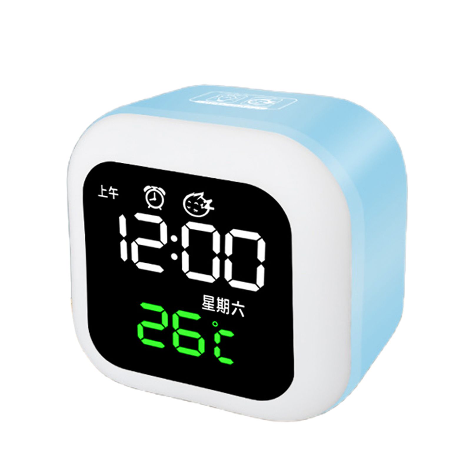 Clock Intelligent Multifunctional ABS LED Voice Control Electronic Alarm Clock for Dormitory