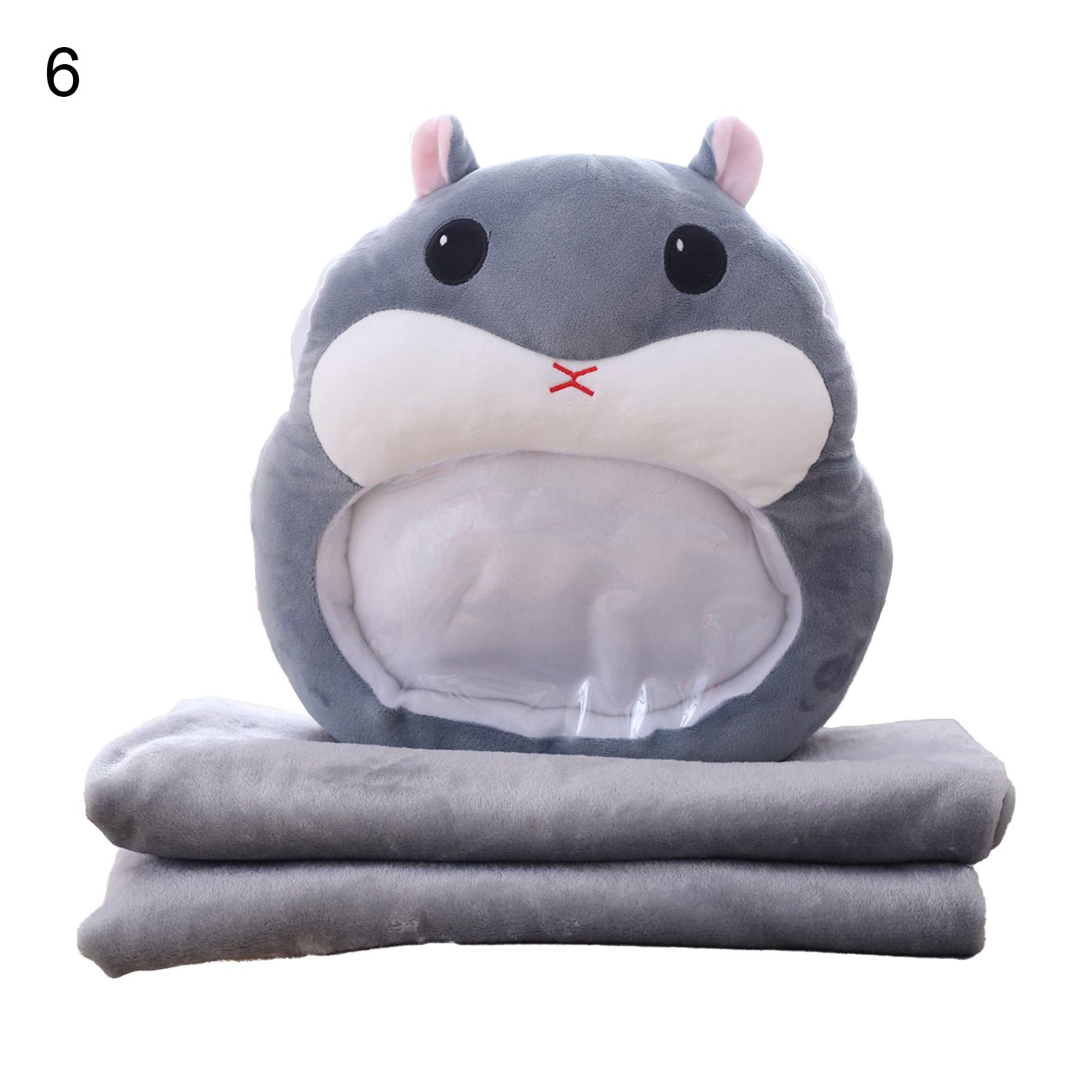 Cushion Pillow Transparent Layer Long Blanket Stuffed Hand Pillow