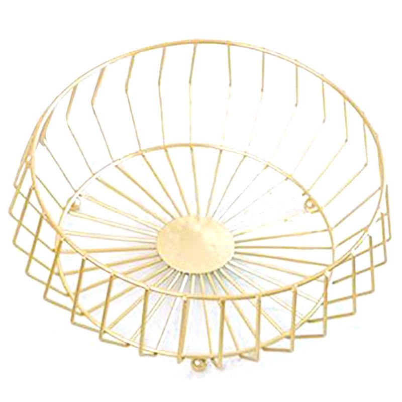 Fruit Basket Countertop Storage Bowl for Snacks Fruit Kitchen Display Decorative Dish aurum A