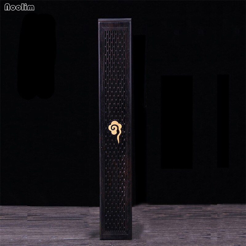 Black Wooden Incense Holder Incense Burner Traditional Chinese Type Wood Incense Burner Box Aromatherapy Censer For Home Office
