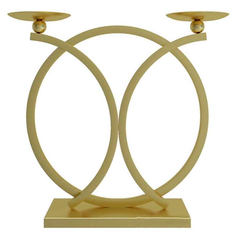 Candlestick Round Metal Candle Stand Home Decoration Ornaments Candle Holder aurum