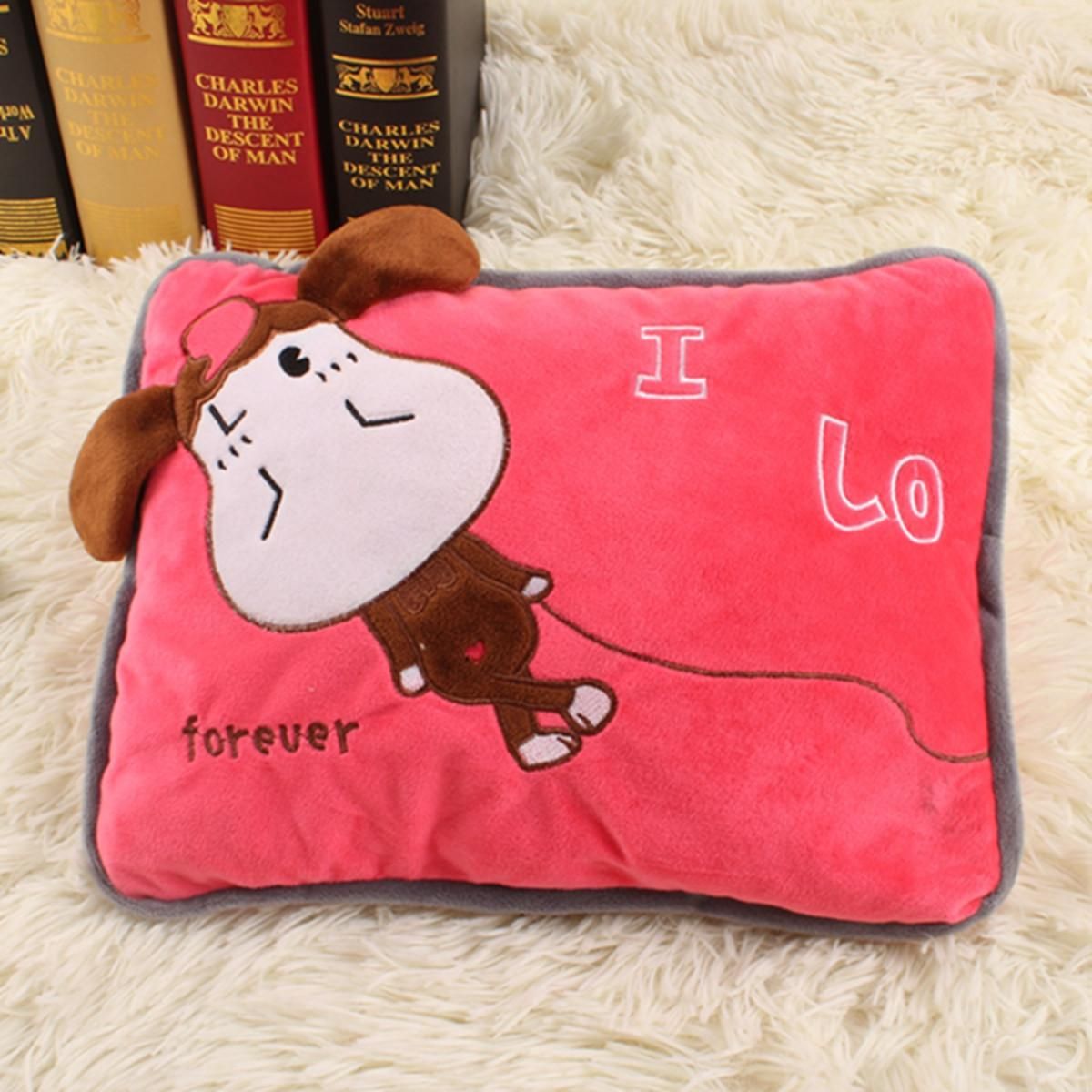 CAMTOA Cartoon Soft Pillow, Cushion For Camping Hiking Travelling Driving Trips Road Trips Picnic Outdoor Relaxing And Home Uese Pink