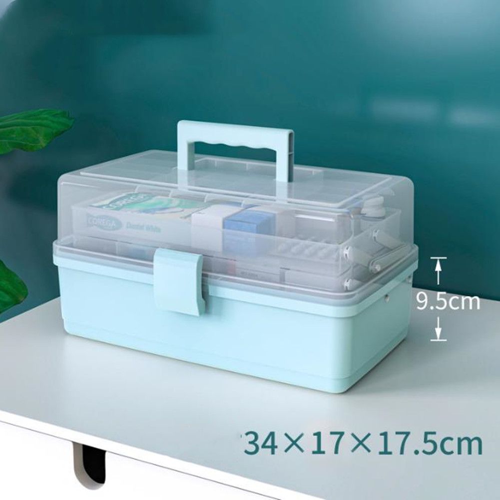 Yfashion e  Box First Aid Medical Multi-layer Large Capacity Storage Box for Cosmetics