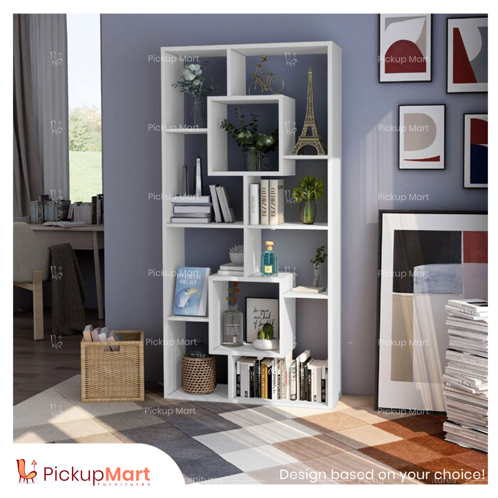 Laminated Board Book Shelf | Showpiece Rack | Living Room furniture | BS - 12