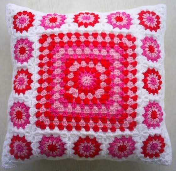 Cushion Cover Crochet Work Single Piece