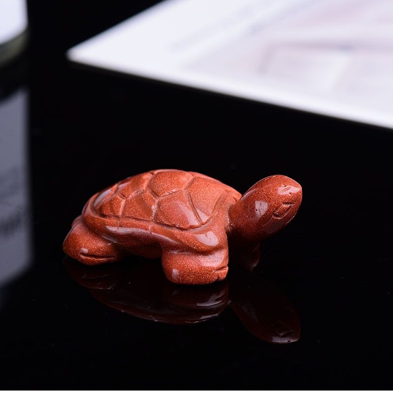 1pc Fashion Lovely Natural Crystal Little turtles Handmake Carved Polished Healing Health Stone Crafts Family Decoration Collect