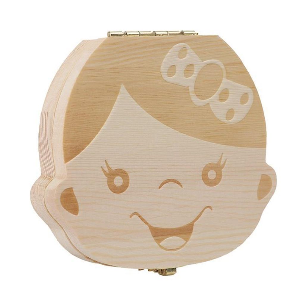 GC Wooden Collection Box Corrosion-resistant Wear-resistant Teeth Storage Box Kids Boys Girls Gifts specification