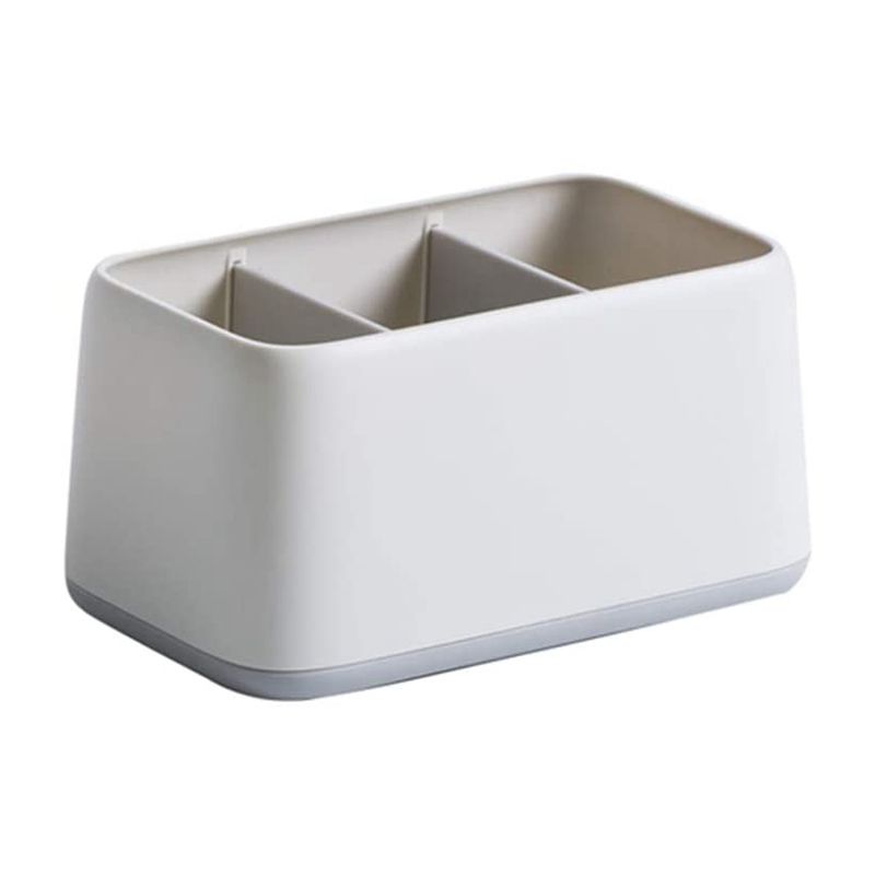 JAERBEE Remote Control Holder, Pen Holder, Desktop Organizer Storage Box, Remote Control Organizer Stationery, 3 Compartments