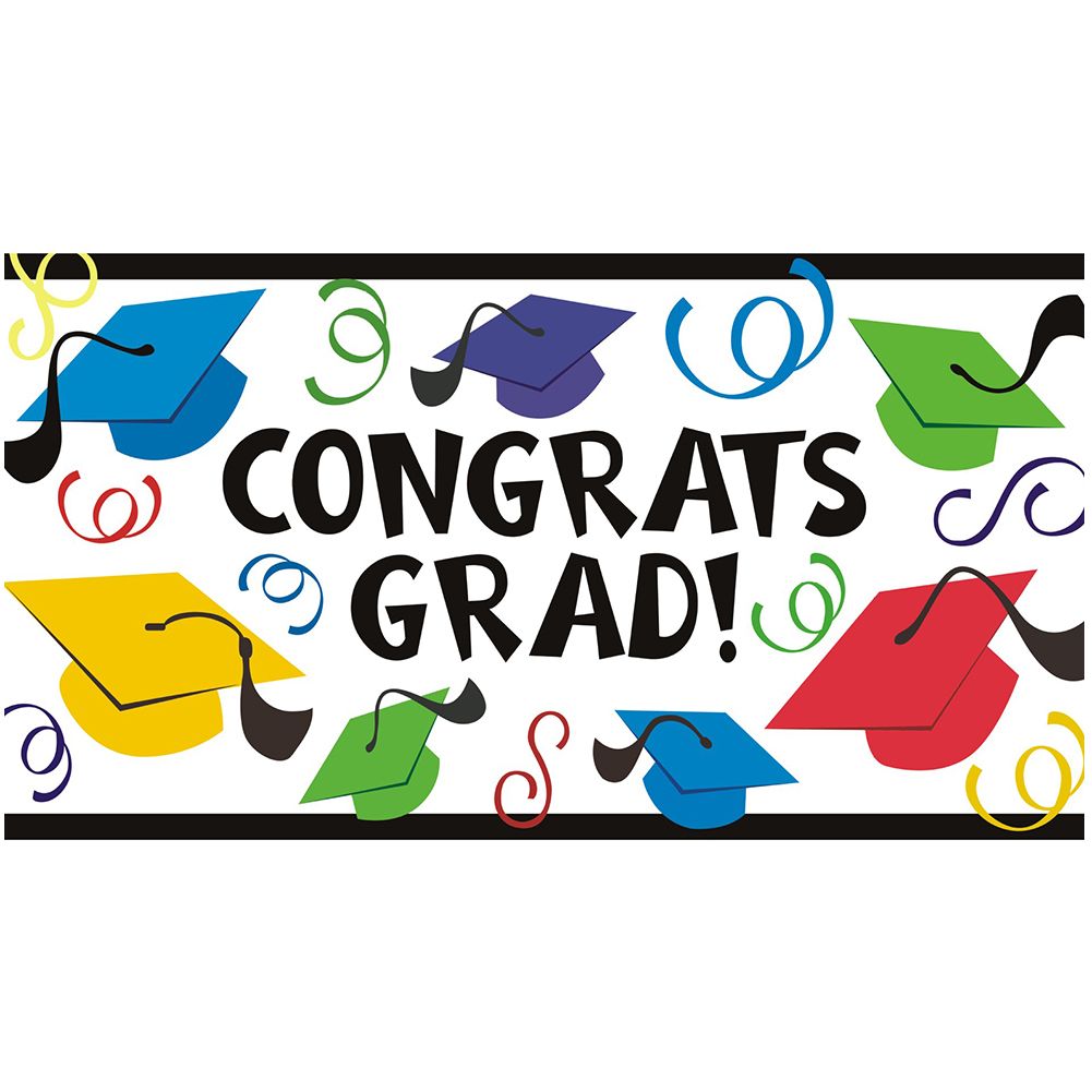 200x115cm Graduation Backdrop Congrats Grad Caps Background Party Porch Banner