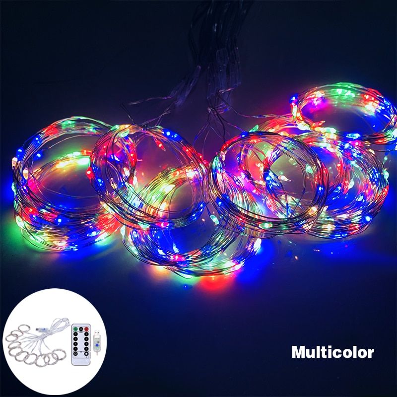 Christmas Lights New Year Wedding Decoration Outdoor Lighting Christmas Decorations 2021 Xmas String Lights Navidad Deco Noel--color--3x2m 200led