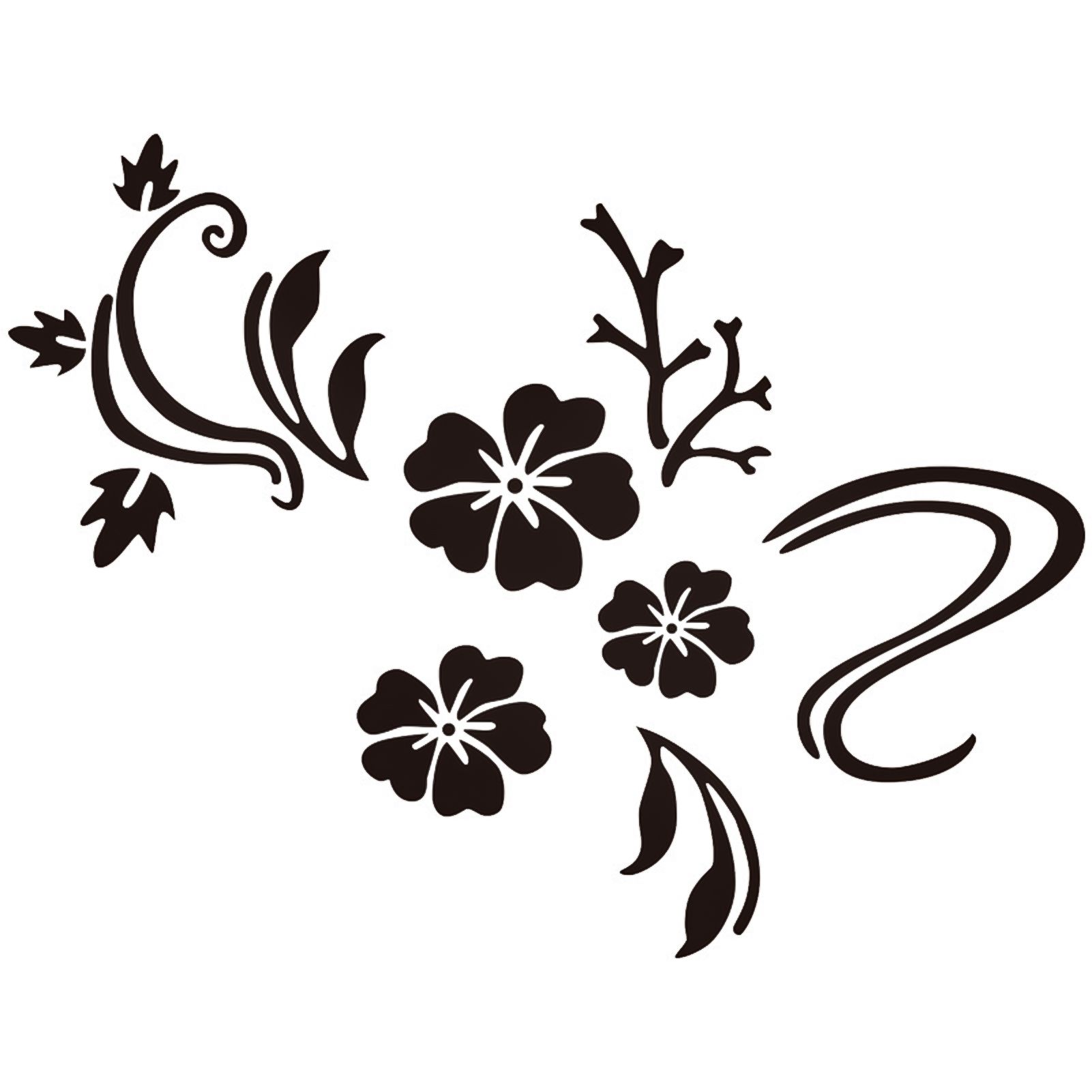 Wall Sticker Flower Pattern Removable Acrylic Farmhouse Office 3D Background Decals for Home