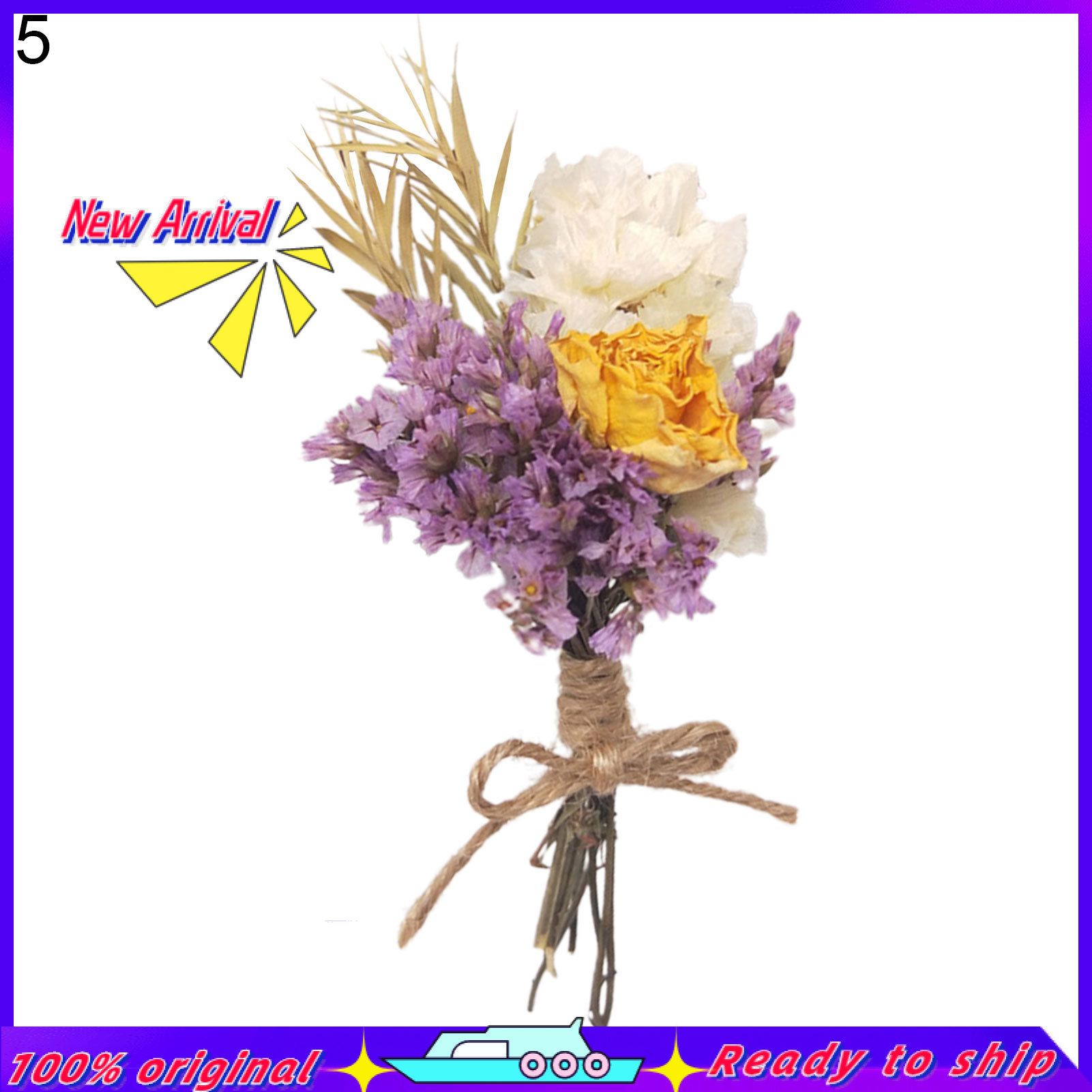 1 Bundle Dried Flowers Mixed-Flower Photography Props Multi-Color Landscaping Decorative Bouquet for Living Room