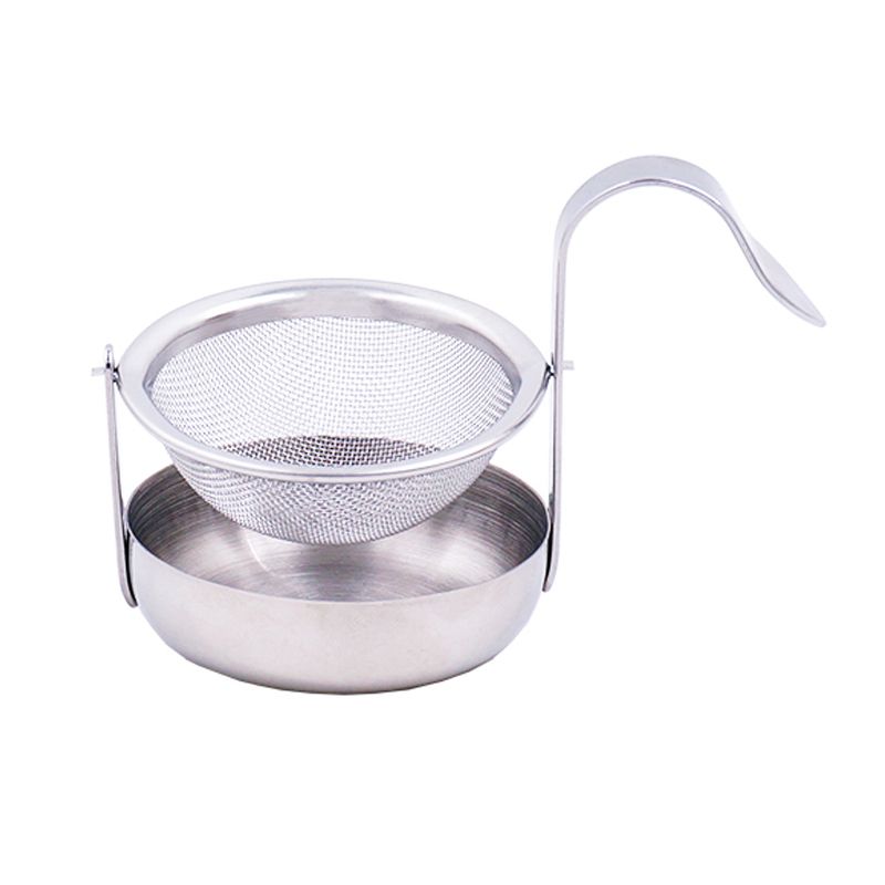Stainless Steel Rotating Fine Tea Mesh Tea Strainer Tea Infuser With Handle Silver