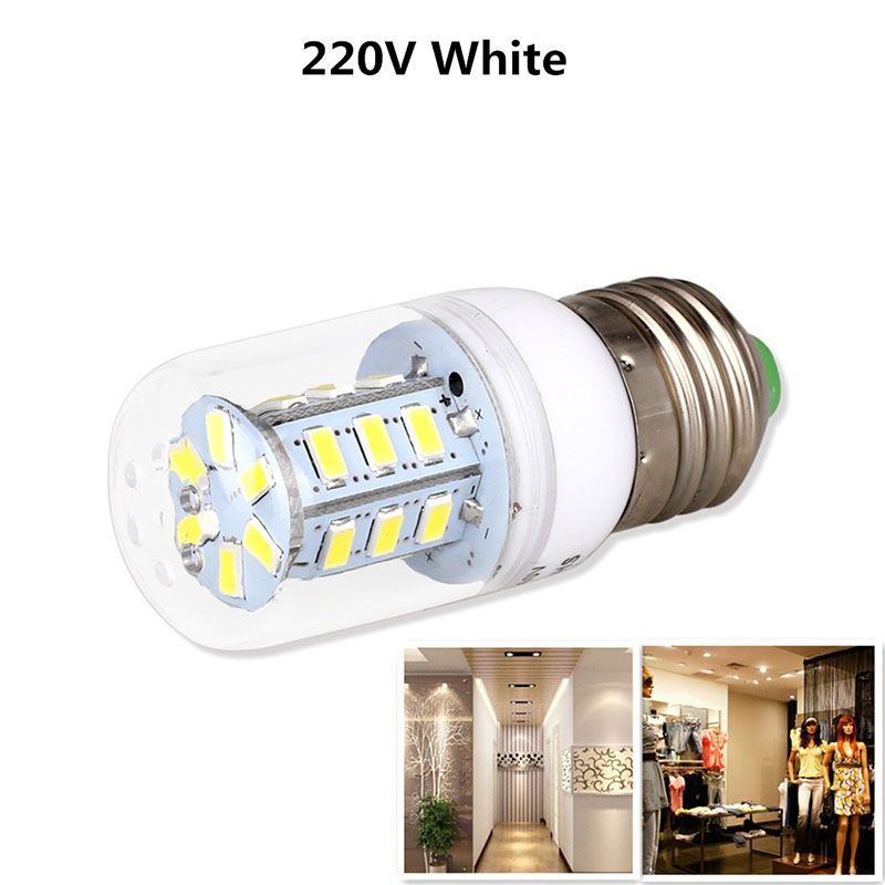 Yfashion E27 24 SMD5730 Corn Light Bulb Spotlight for Chandelier Replacement gen Lamp Decoration Voltage:220V