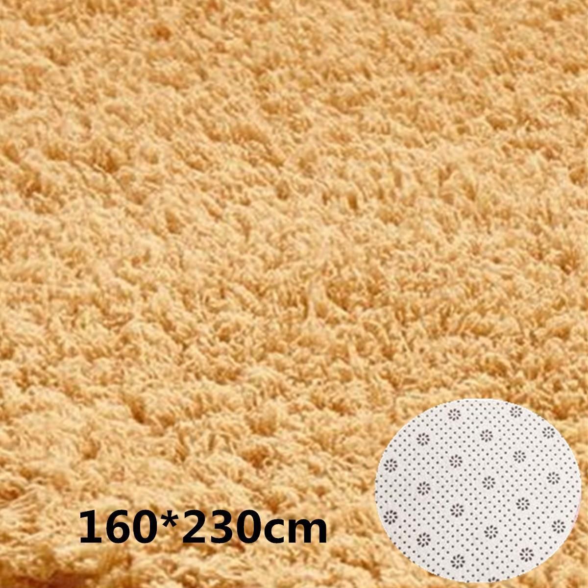 Modern Non-slip Polyester Carpet Area Rug Bedroom Room Floor Bath Mat Home Decor
