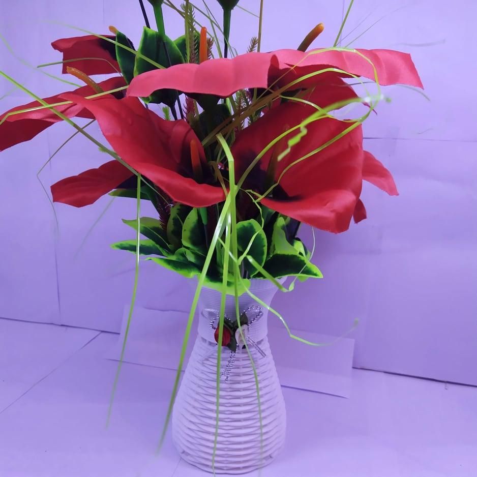 Artificial Flower in Plastic Pot