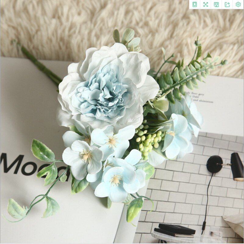 1 bunch artificial flowers Peony orchid combination bouquet home decoration accessories wedding diy bedroom vases for decoration