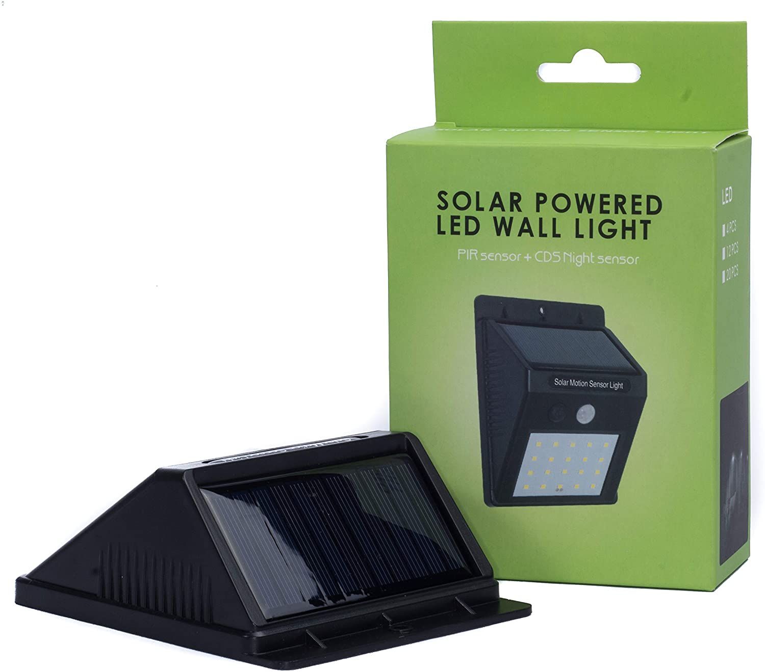 Solar Powered LED Wall Light Motion PIR Sensor and CDS Night Sensor-20 LED