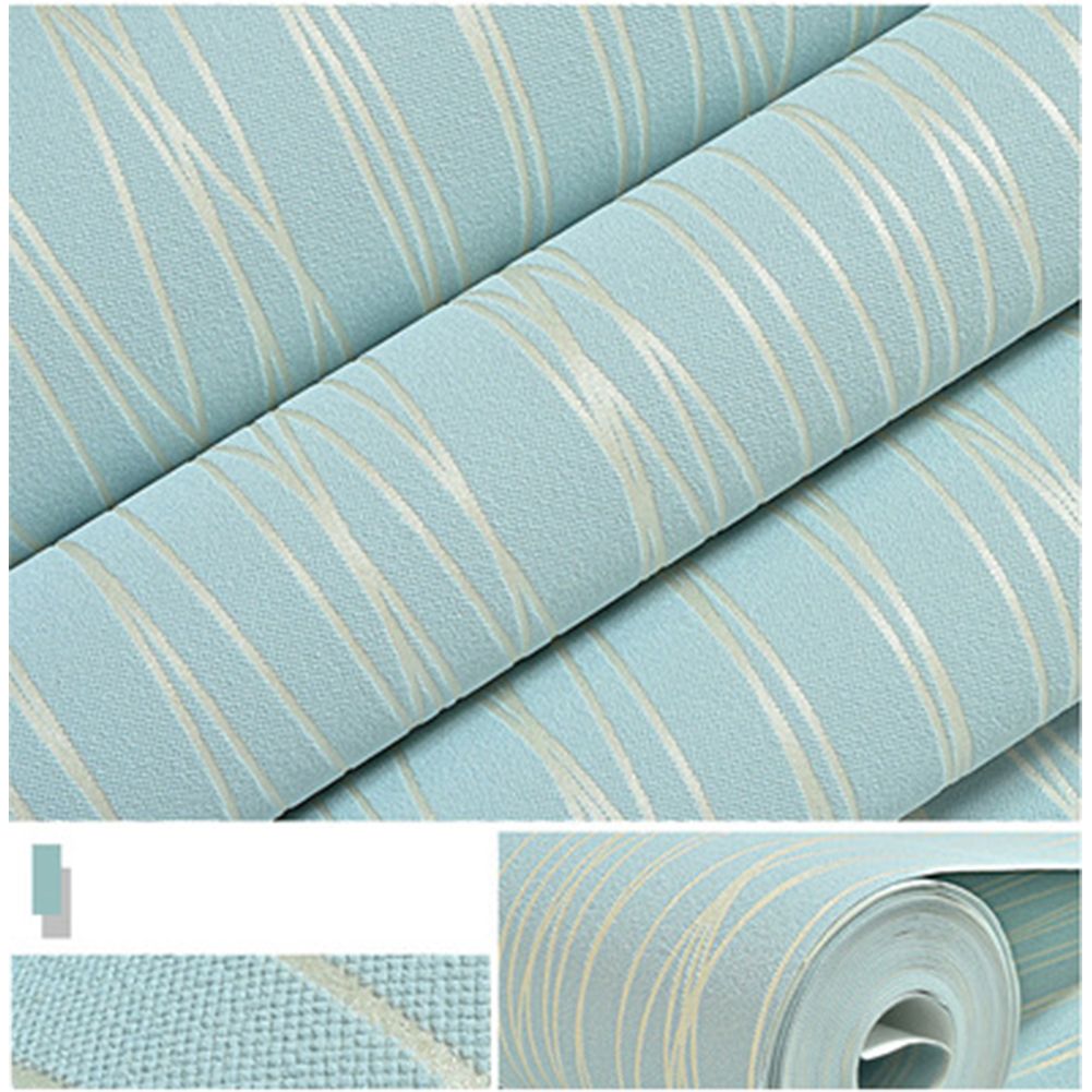 Yfashion Morden 3D Non-Woven Wallpaper Vertical Stripe Stickers for Bedroom Living Room V Background e Decor