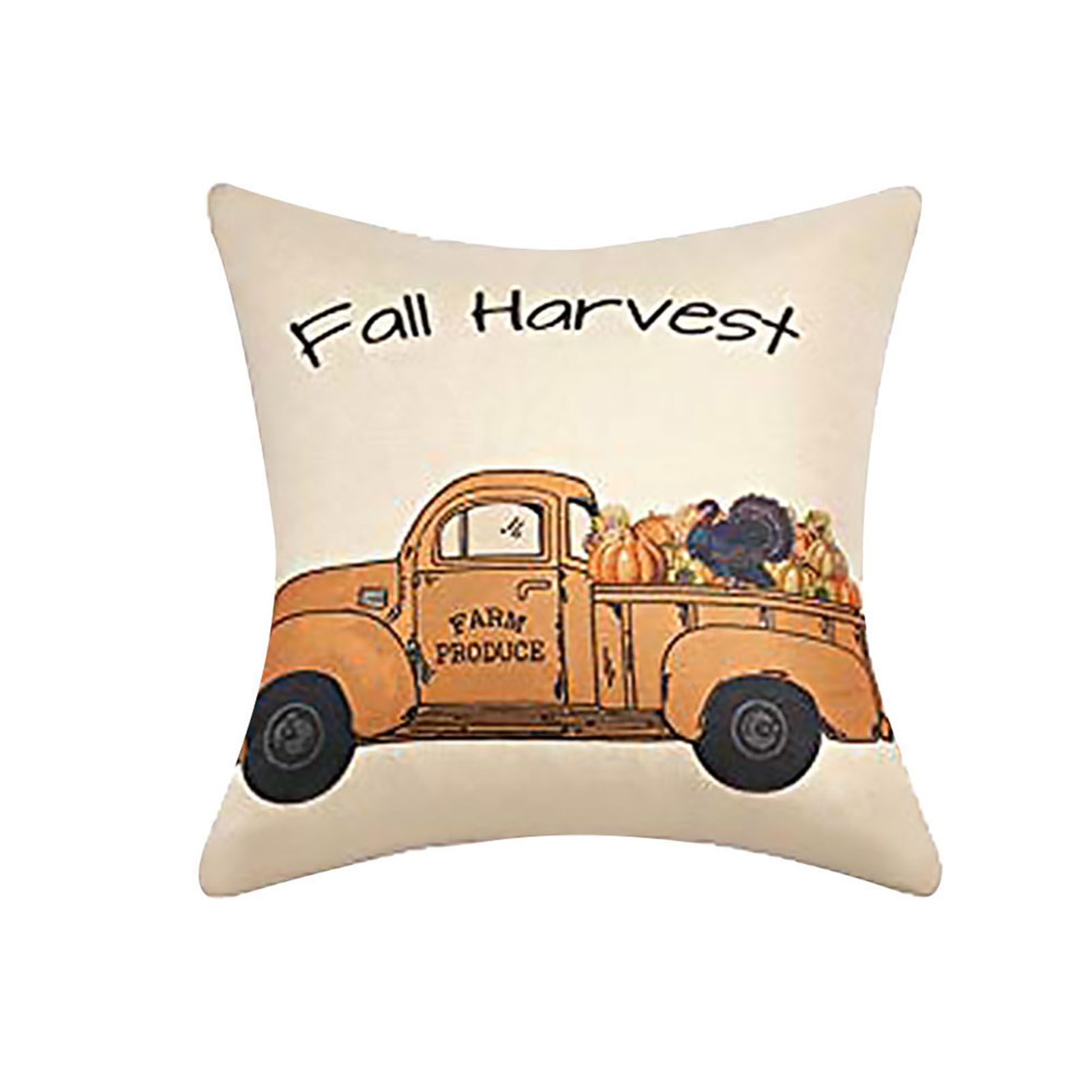 Throw Pillow Covers Wear-resistant Dust-proof Linen Halloween Pumpkin Print Throw Cushion Home Office Hotel Decoration