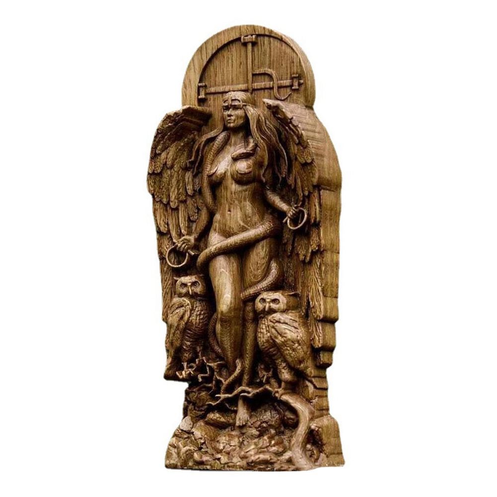 Ancient Wiccan Goddess Statue,Altar Sculpture,Greek Goddess Statue Mythology Mother Earth Gaia Figurines for Pagan Home