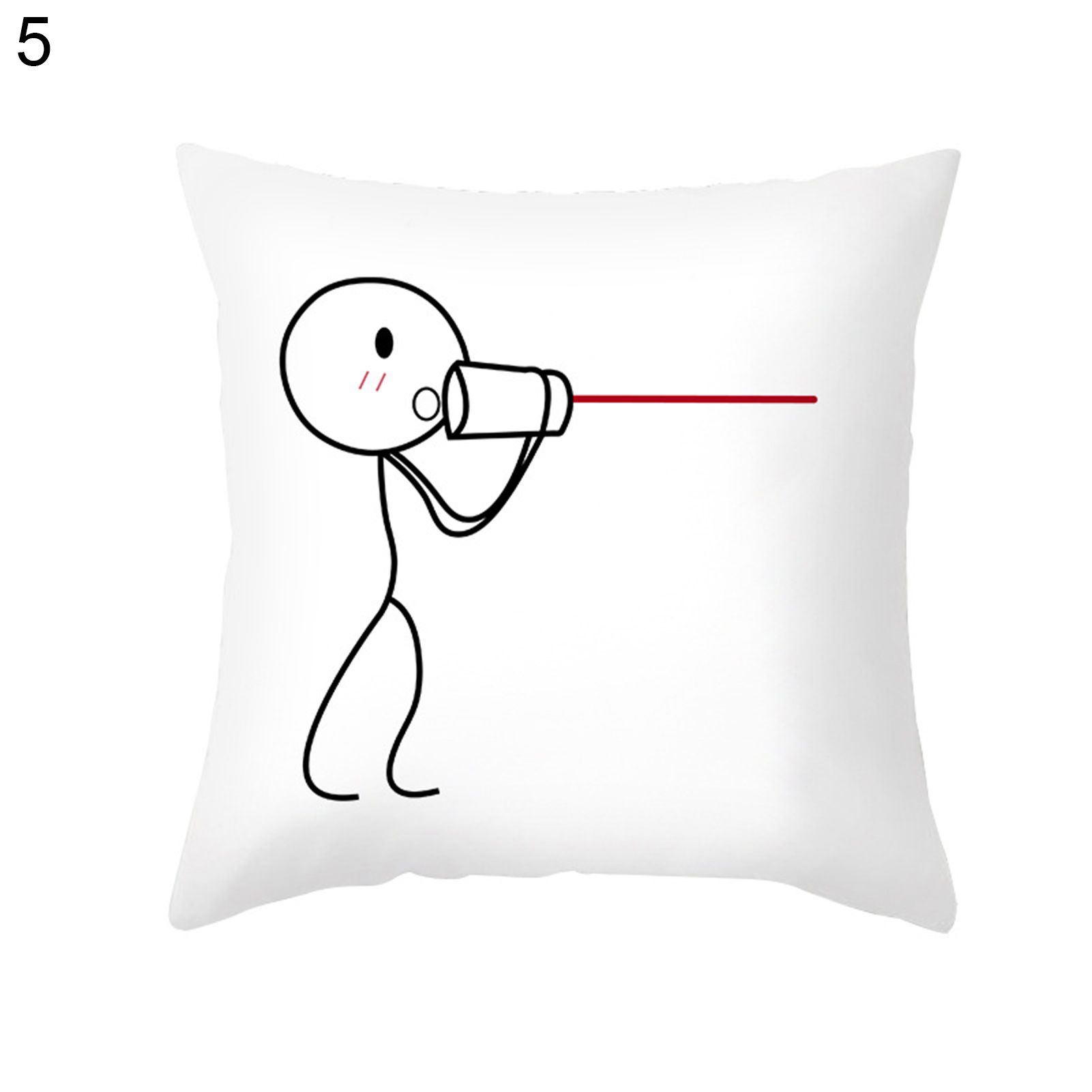 Cushion Cover Soft Texture Romantic Love Themed Cushion Throw Cover